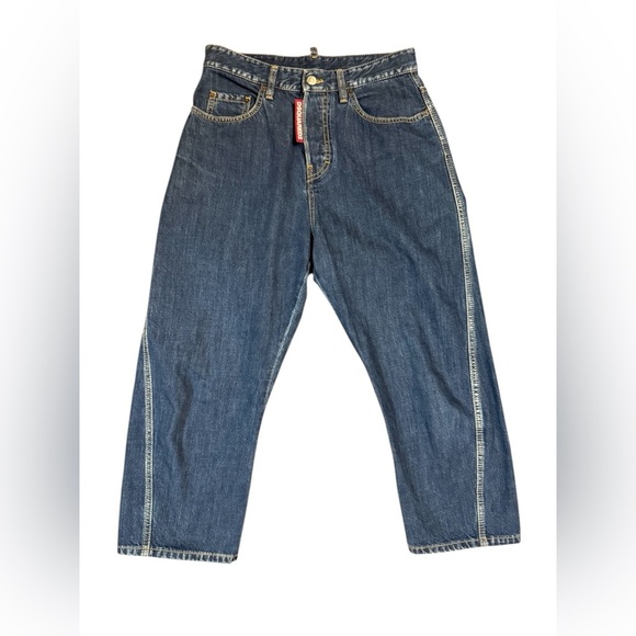 DSQUARED2 Cropped Denim Jeans Size 36 - Picture 2 of 10